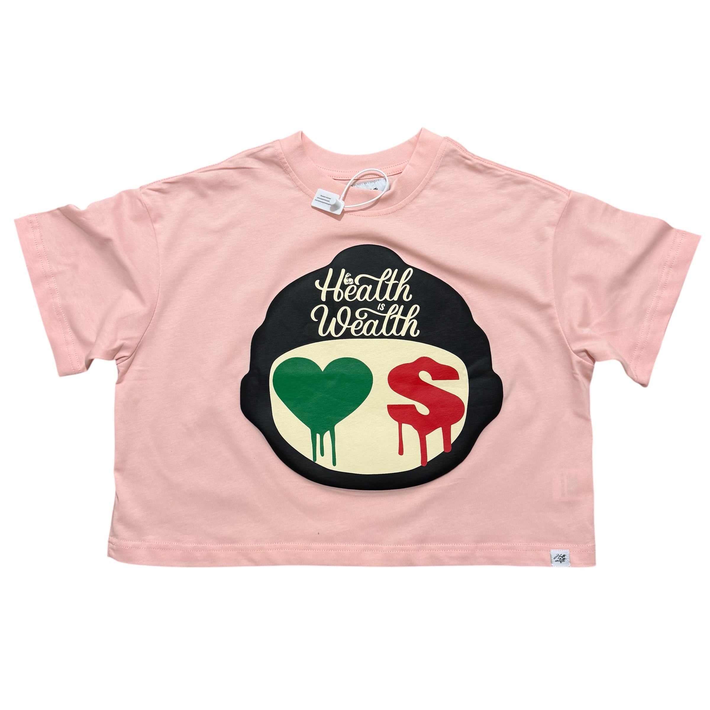 Health is wealth x Lvmny Collab women crop tees