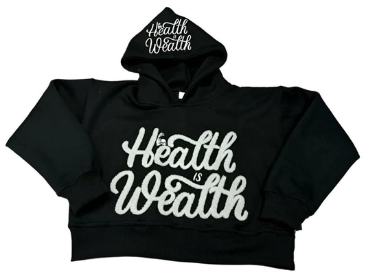 Health is Wealth Hoodie Black