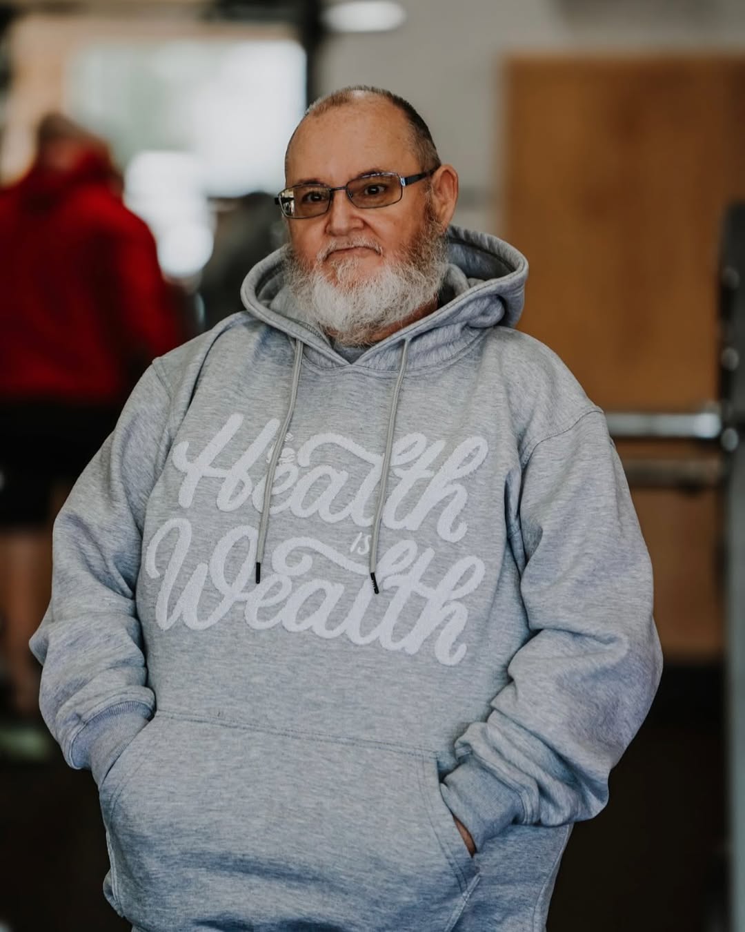 Health is Wealth Hoodie Gray